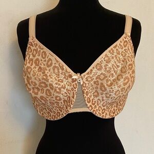 Chantelle Leopard Print Women's Bra Size 38 DDDD